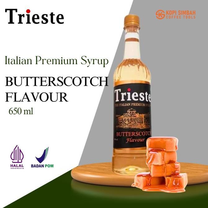

READY SIRUP KOPI TRIESTE BUTTERSCOTCH 650ML | PREMIUM SYRUP ITALIAN RASA BUTTER SCOTCH
