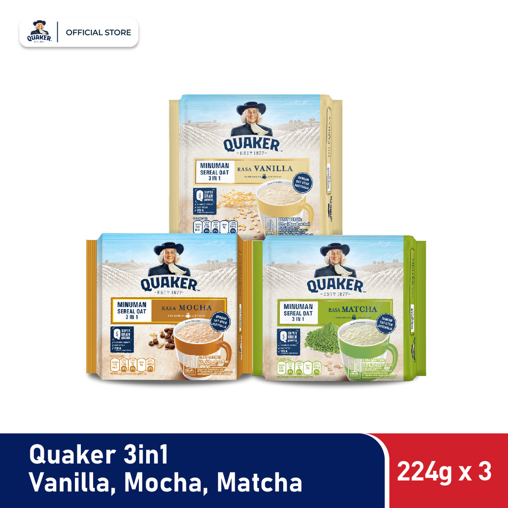 

Quaker 3in1 Minuman Sereal Oat Paket 3 Rasa - 2