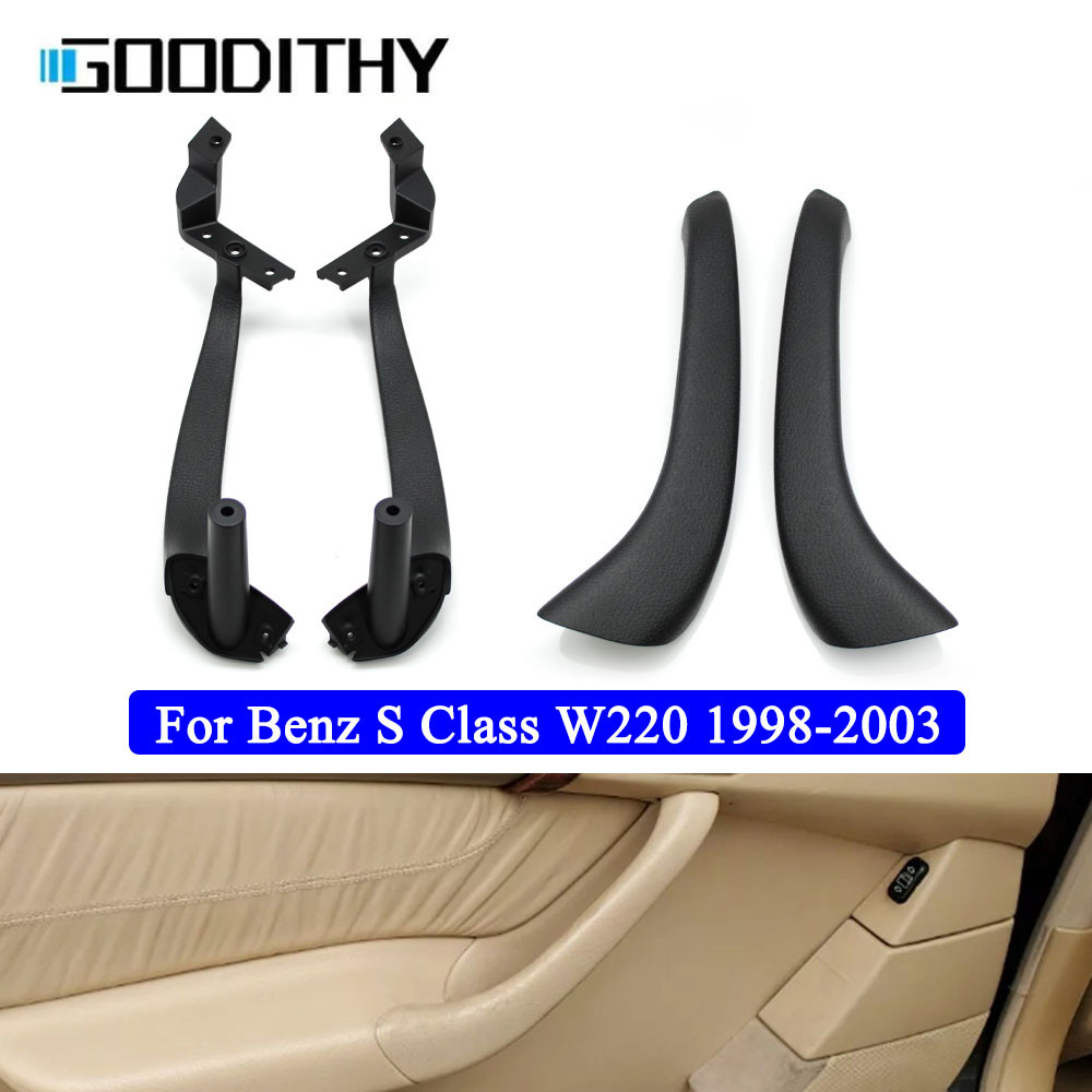 

2PCS Interior Mobil Depan Belakang Kiri Kanan Pintu Pegangan Tarik Dalam Trim Panel Penutup Luar Unt