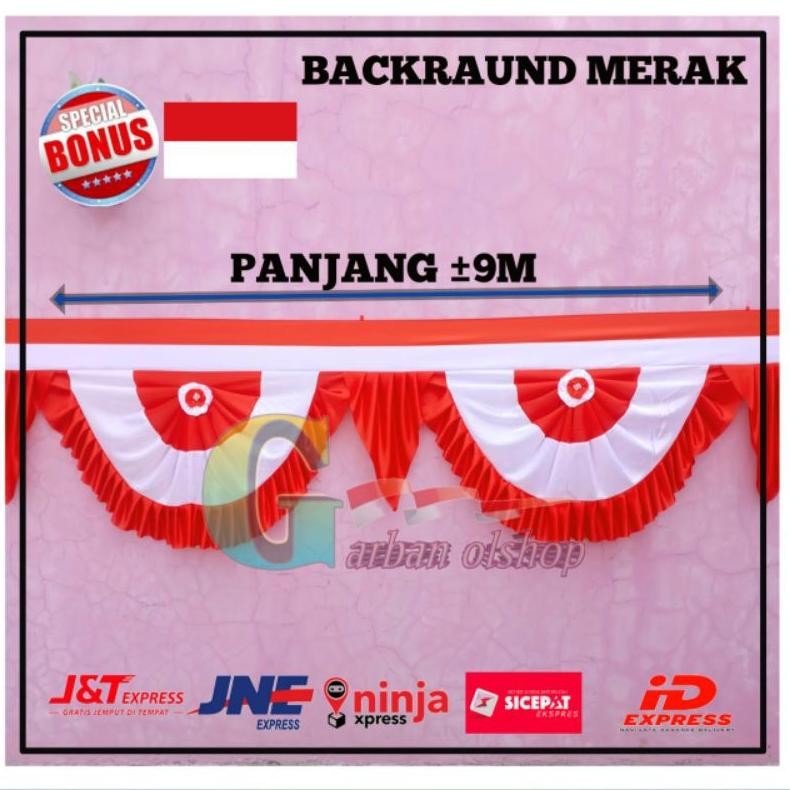 

Bendera Beckrond Matahari 10Glombang Ready Stok