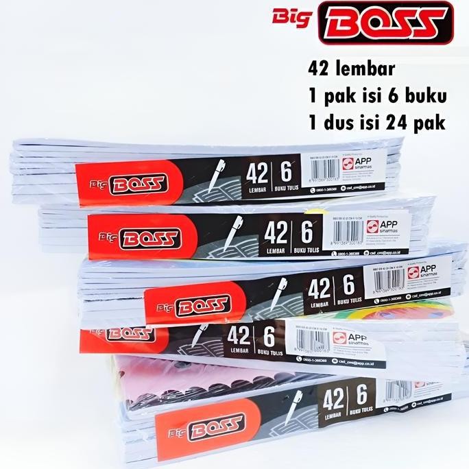 

Buku Tulis Big Boss 42 / Maxi Sidu 42 Lembar Per Pack - 1 Pack Isi 6 Buku / 5 Buku Kertas Putih Paper Stationery