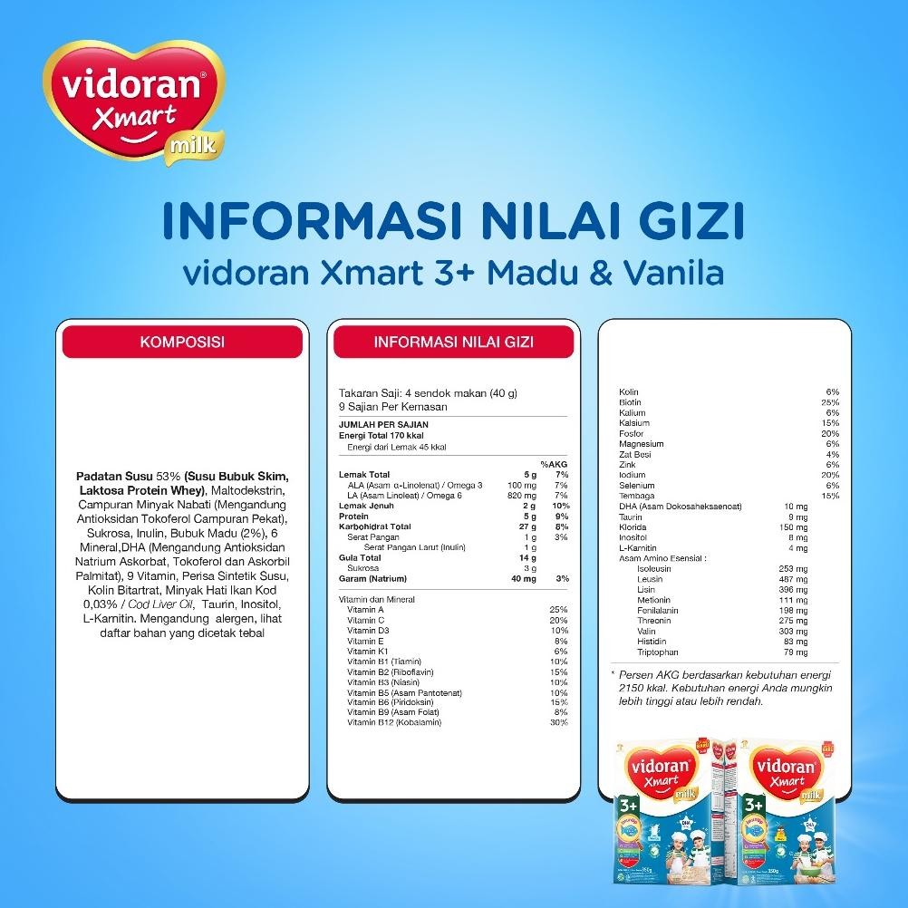 

Big Sale - Vidoran Xmart 3+ Imun Up Susu Formula [700 g] / 2pcs - Exp : 09.2025 .,