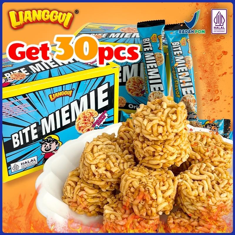 

READY STOCK 30Pcs Lianggui Mie Renyah Pedas HALAL Snack Gurih Crunchy Cemilan Diet Sehat untuk Kantor/Sekolah ORI!