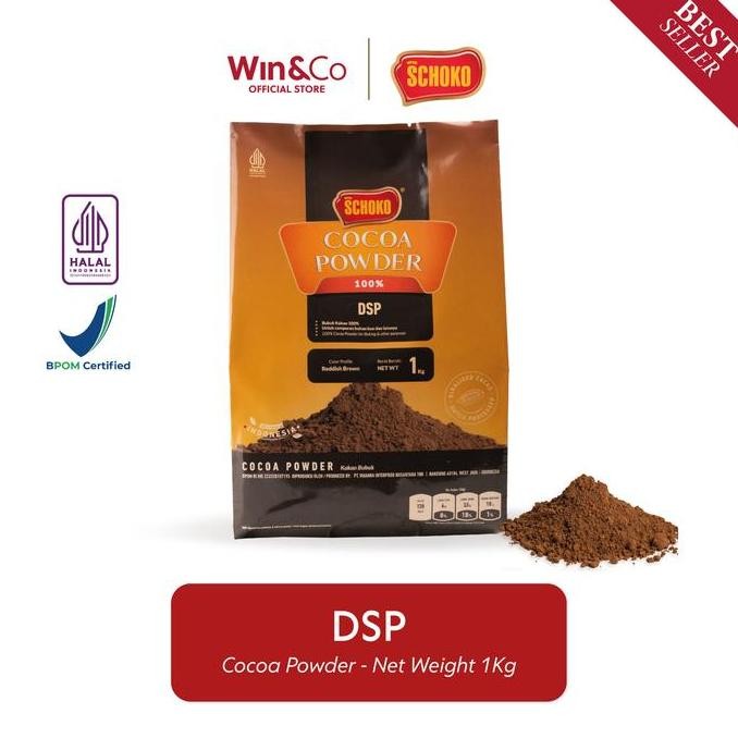 

Original SCHOKO DSP Cocoa Powder 1 Kg - Coklat Bubuk High Fat 22/24 Premium Baking