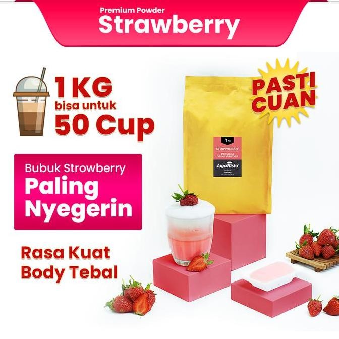 

Original Strawberry Powder Drink Premium GOLD - Bubuk Minuman Rasa Stroberi 1 Kg