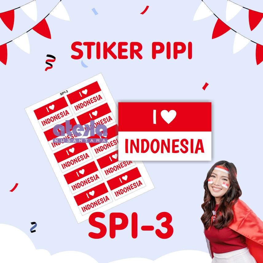 

Ybw-2429 Tempelan Pipi Bendera Indonesia - Sticker Pipi Merah Putih - Indonesia 17 Agustus