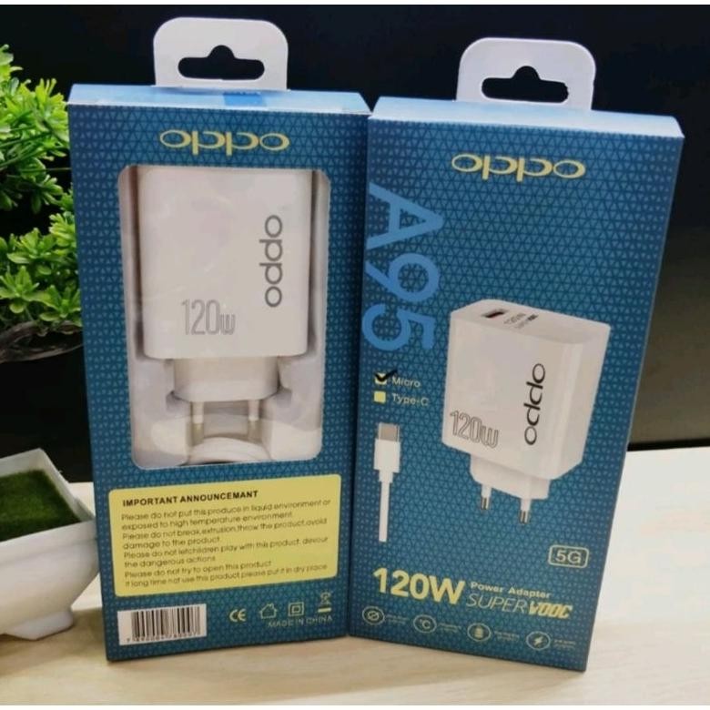 Ready Charger Oppo A95 Super Vooc 180W Original Micro Dan Type c Casan Oppo A95 Super Vooc Android d