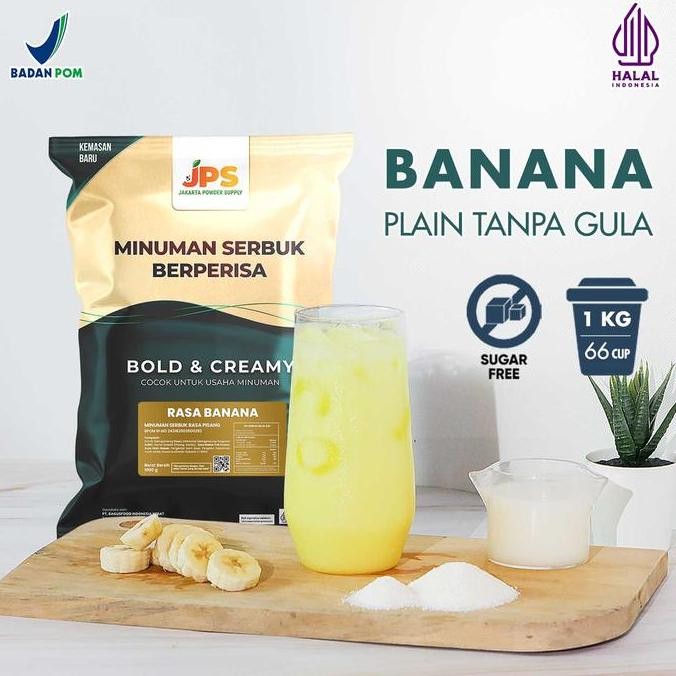 

Original Bubuk Minuman Pisang JPS 1kg Banana Plain Powder Non Gula Siap Seduh