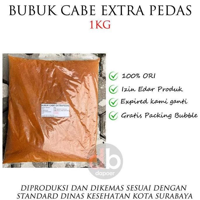 

Original Chili Powder Extra Pedas 1kg - Bubuk Cabe Kering Super Pedas untuk Masakan