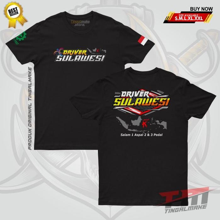 Promo Dtf Kaos Driver Sulawesi T-Shirt Unisex Kaos Driver Muda Baju Sulawesi