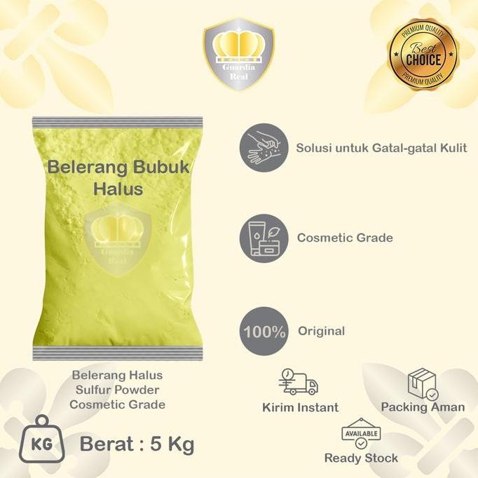 

Original Bubuk Belerang Halus 5Kg - Sulfur Powder Murni untuk Pertanian & Kecantikan