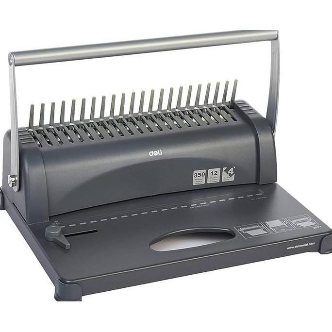 

Promo Mesin jilid spiral plastik Deli 3871 ukuran A4 binding 350 lembar - Mesin jilid binder COD