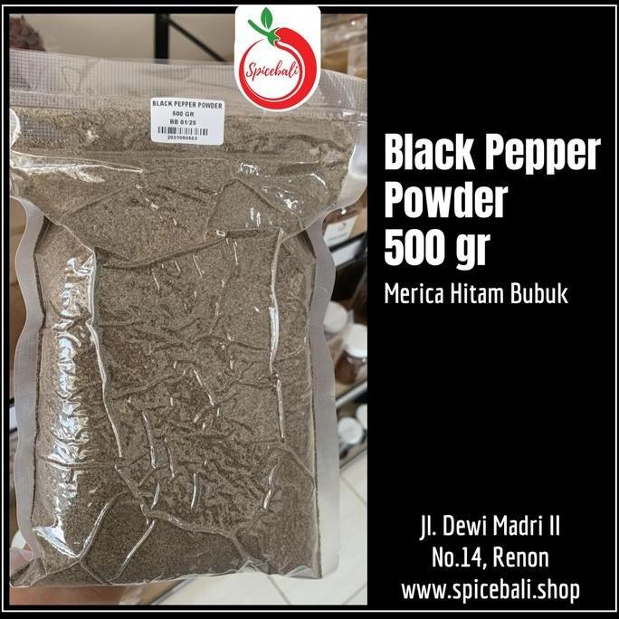 

Original Black Pepper Powder 1Kg / Lada Hitam Bubuk / Merica Bubuk 500gr Premium
