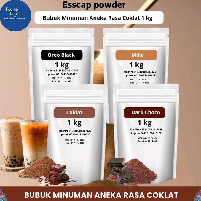 

Original Bubuk Coklat Instan Aneka Rasa 1kg - Powder Drink Susu Cokelat Kental Lezat