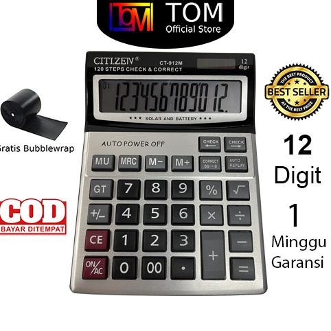

Kalkulator CT-912M 12 Digit - Calculator Check Dual 2 Power RB2