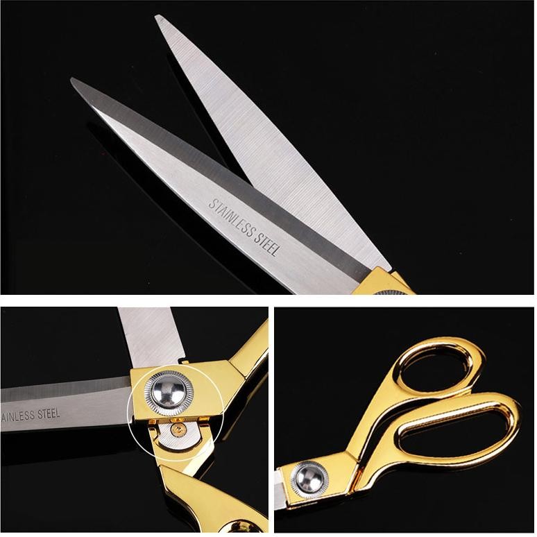 

MOREBI 10.5 Inch Hunting Bahan Kain/ Gunting Kain Tajam Pegangan EMAS/ Gunting Potong Bahan Kain/Tailor Scissors Textile Scissors RB3
