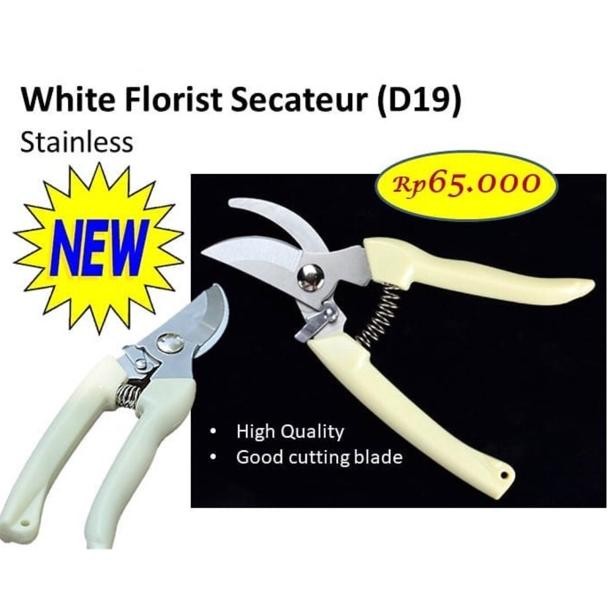 

White florist secrature(D19)gunting bunga batang miring barang florist RB3