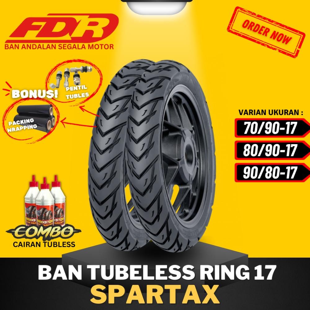 [ OTO ] ] BAN FDR SPARTAX TUBELESS RING 17 ( 70/90-17 / 80/90-17 ) / BAN FDR TUBELESS RING 17 / BAN 