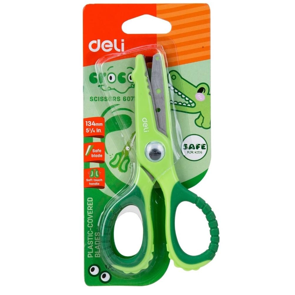 

Deli Gunting Anak Pegangan yang empuk bilah stainless steel E6071 RB3