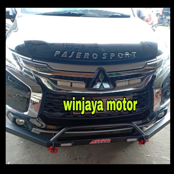 HOT DEAL TANDUK DEPAN ALL NEW PAJERO SPORT BUMPER GUARD TOWING BAR RHINO BESI 