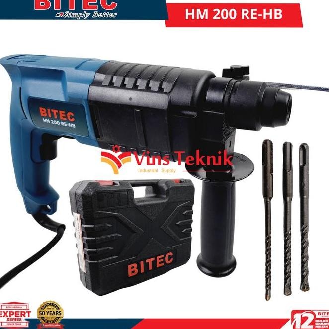 Mesin Bor Beton Rotary Hammer Hm200Re Bitec Hm 200 Re