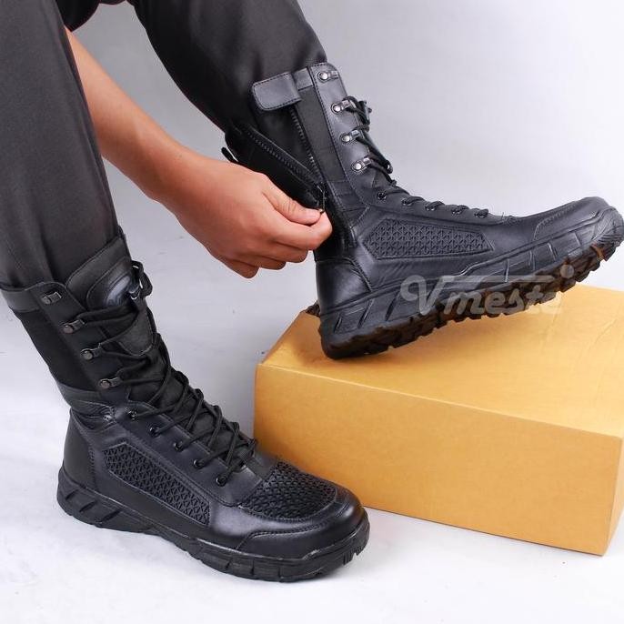 SEPATU PDL BOA RAIDERS TNI POLRI SECURITY KULIT SAPI VMESTE boots karet Shoes jatah