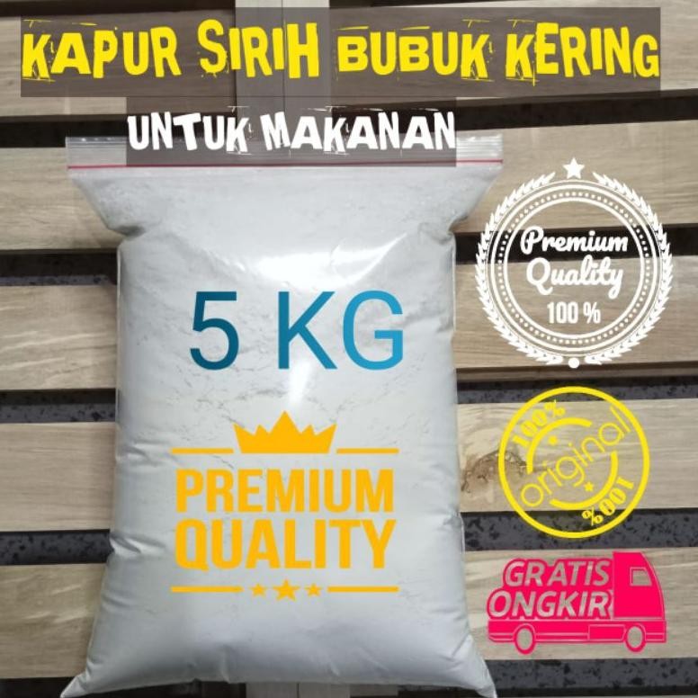 

( 5 Kg ) Kapur Sirih Food Grade Untuk Makanan / Kapur Sirih Gamping / Kapur Nugi