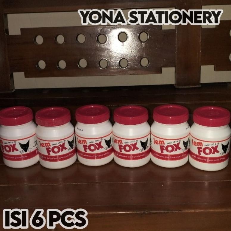 

Lem Fox Putih 150 Gram Isi 6 Pcs