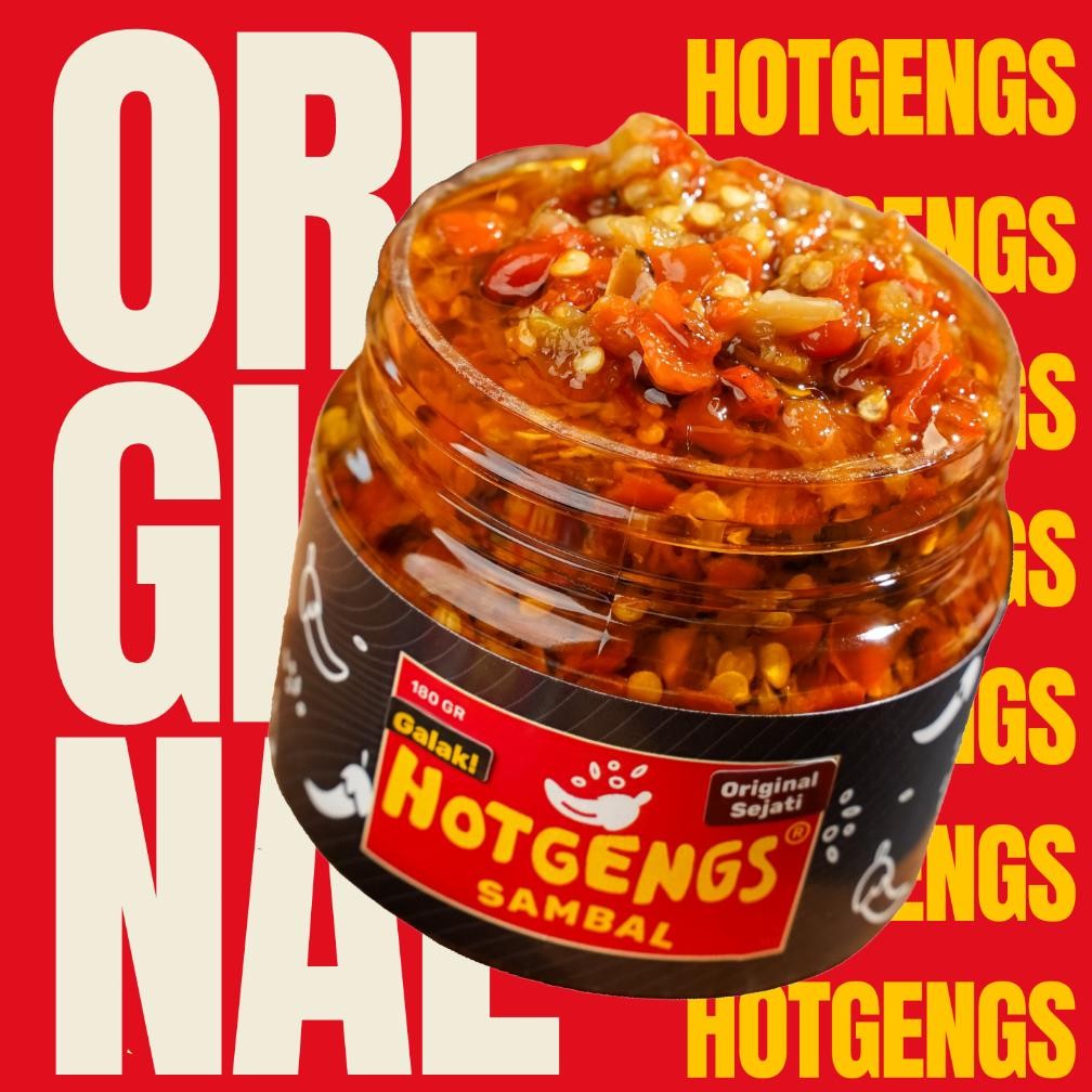 

Sambal Hotgengs 125 Gram - 15 Varian Rasa Sambal. Sambal Bawang Dengan Aneka Topping Nugi