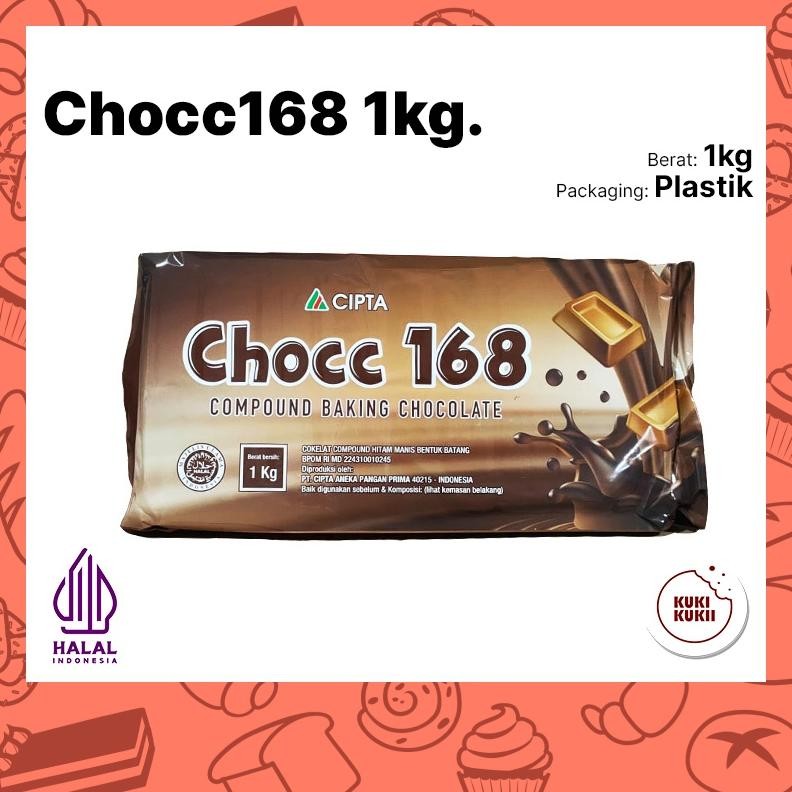 

Coklat Batang Chocc 168 1kg | Cokelat Blok Chocc 168 Dark Chocolate Compound 1 kg Nugi