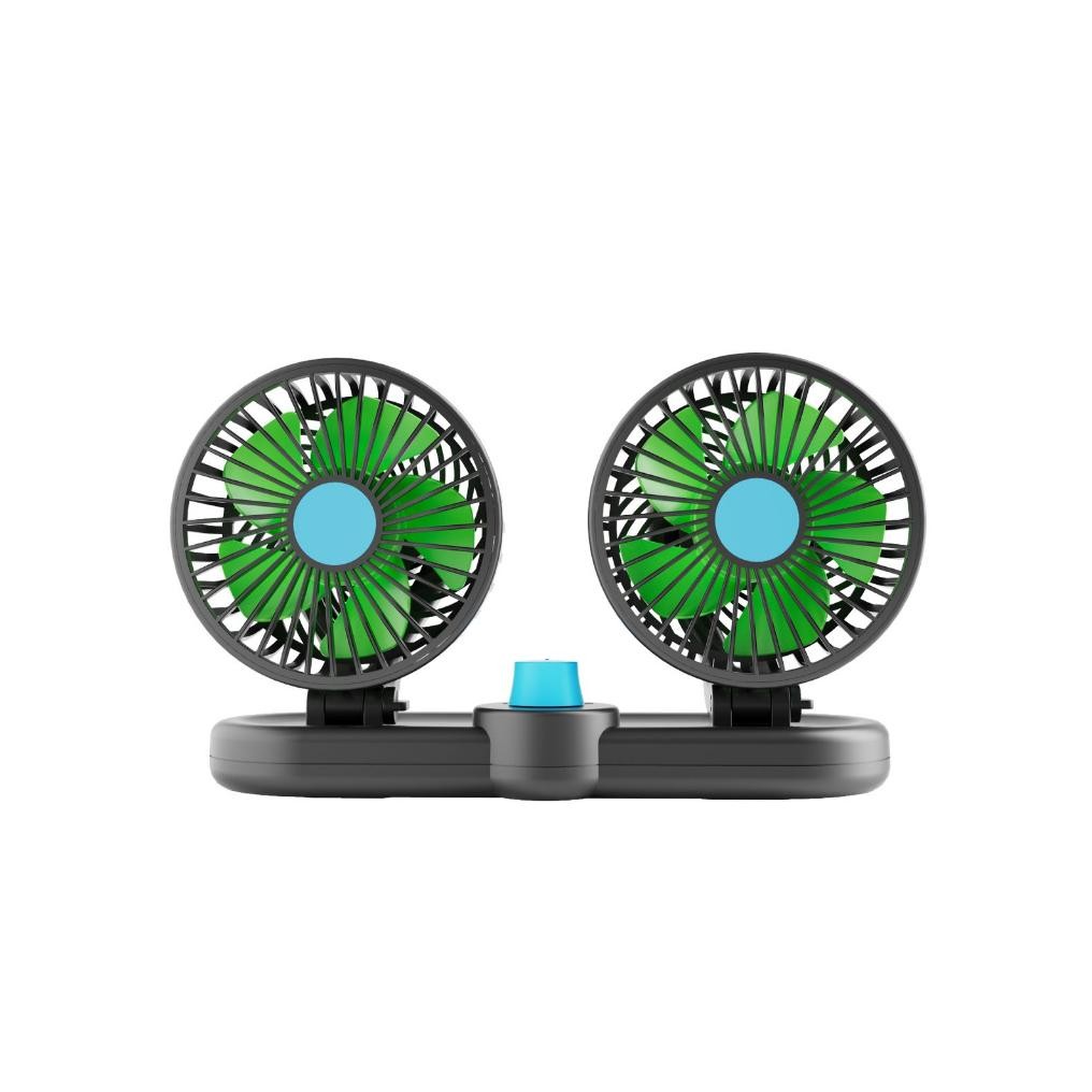 Kipas Angin Mobil Dua Kipas Double Fan 12 Volt 24 Volt KYZUKU KZ T301 KZ T302 Nugi