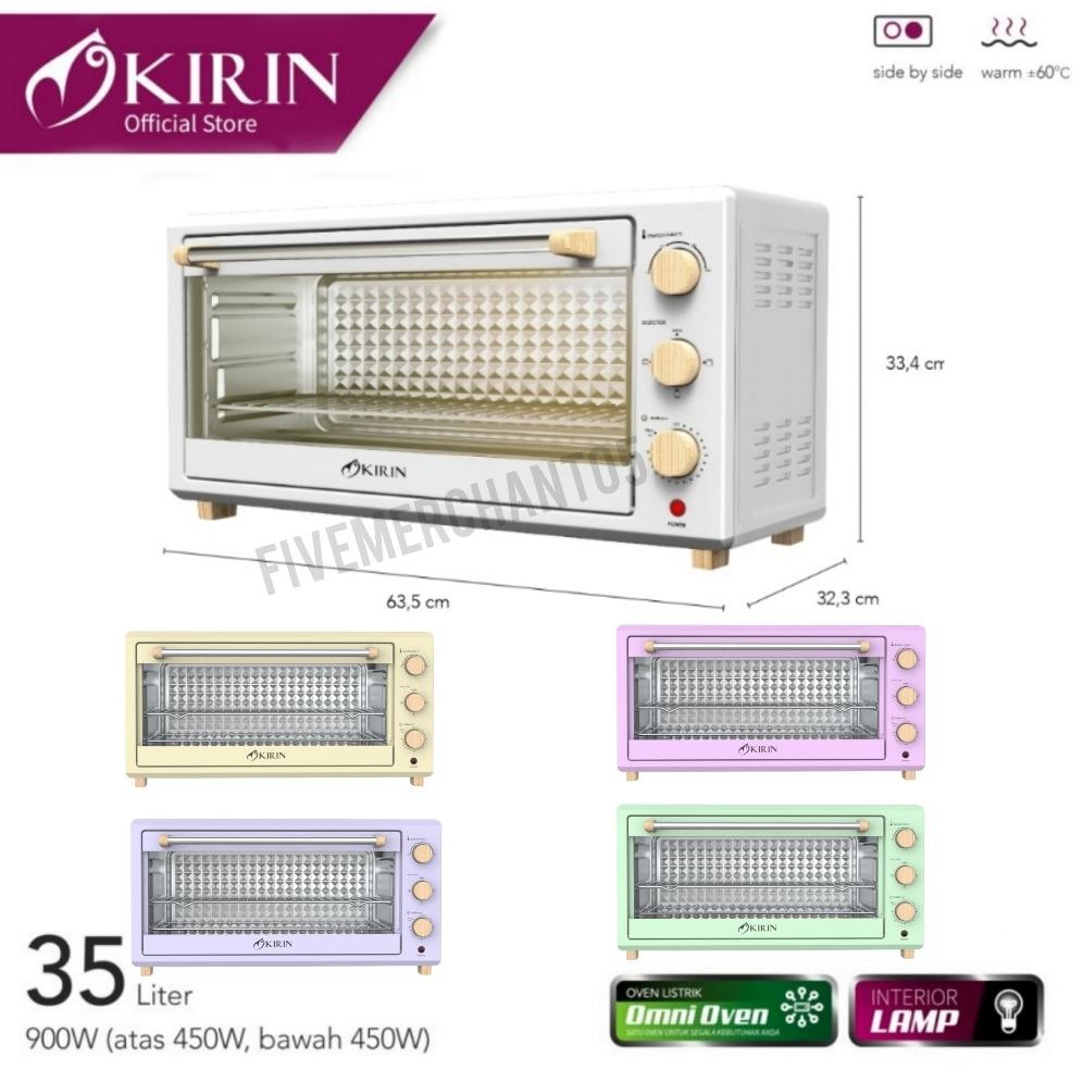 Oven Kirin KBO 350 WB Wide Body Lebar Low Watt Panggangan Warmer 350WB Side by Side Kirin Oven Besar