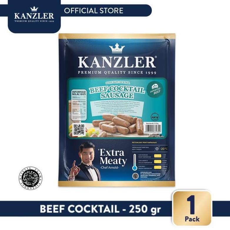 

Sosis Kanzler Beef Cocktail 250gr Premium Frozen Nugi