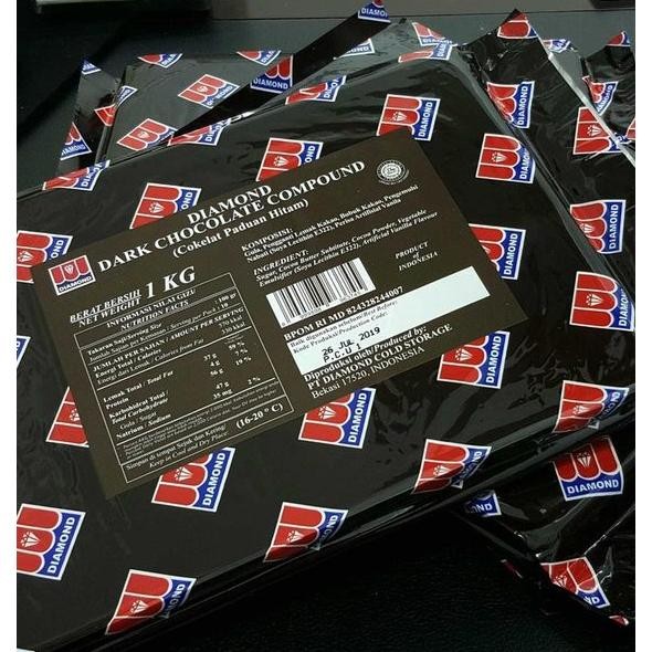 

DIAMOND Dark Chocolate Compound Coklat Batang Kemasan REPACK 500 Gram Nugi