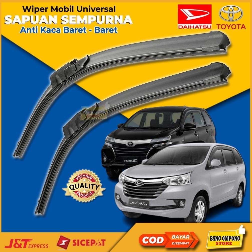 TAHAN LAMA Wiper Kaca Mobil Frameless Universal 2 Pcs Wiper Avanza Xenia Wifer Avanza Karet Wiper Av