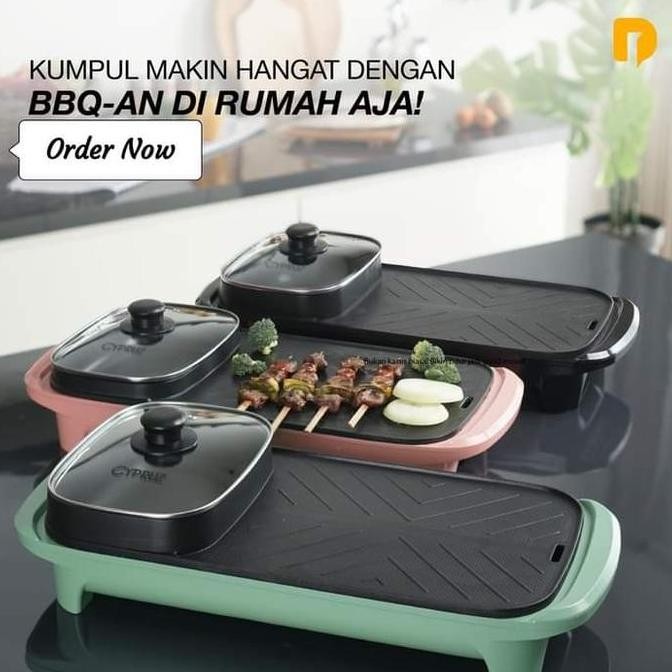 HOT POT CYPRUZ DAN BBQ Electric Hot Pot Shabu Suki Grill hotpot elektrik 2 in 1