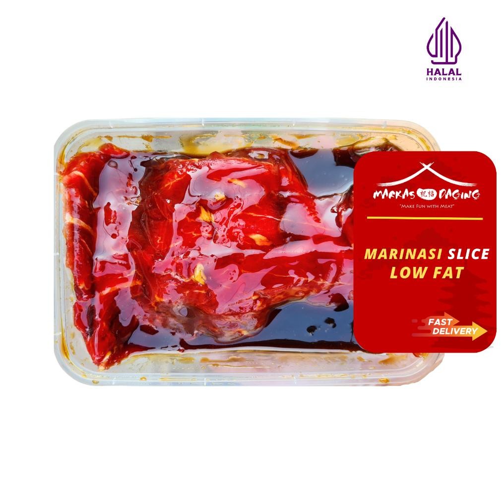 

Marinasi LOWFAT Slice Beef Daging Sapi Marinasi HALAL 500 Gr Nugi