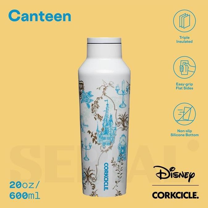 Siap Kirim Tumbler CORKCICLE Canteen 20oz Disney Princess Belle Official Merchandise