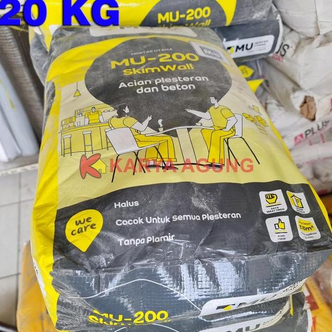 Semen Acian Instan Mu 200 Skimwall 20 Kg Mortar Utama Plesteran Beton