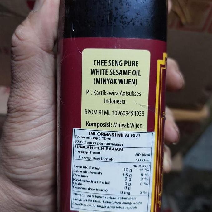 

Minyak Wijen Putih Pagoda Chee Seng 375Ml | White Sesame Oil Premium Diskon!