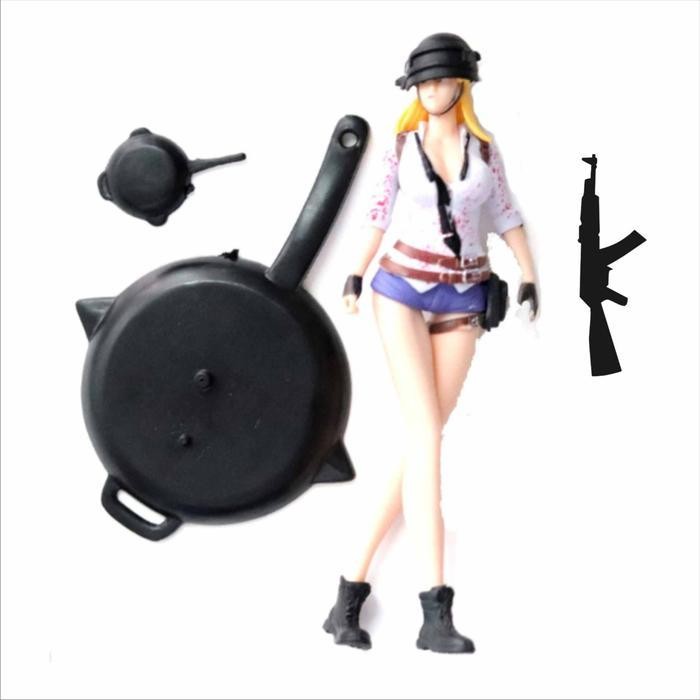 Kkim Pubg Figure Set/Pubg Cake Topper/Pubg Boy Girl/Topper Pubg/Mainan Pubg