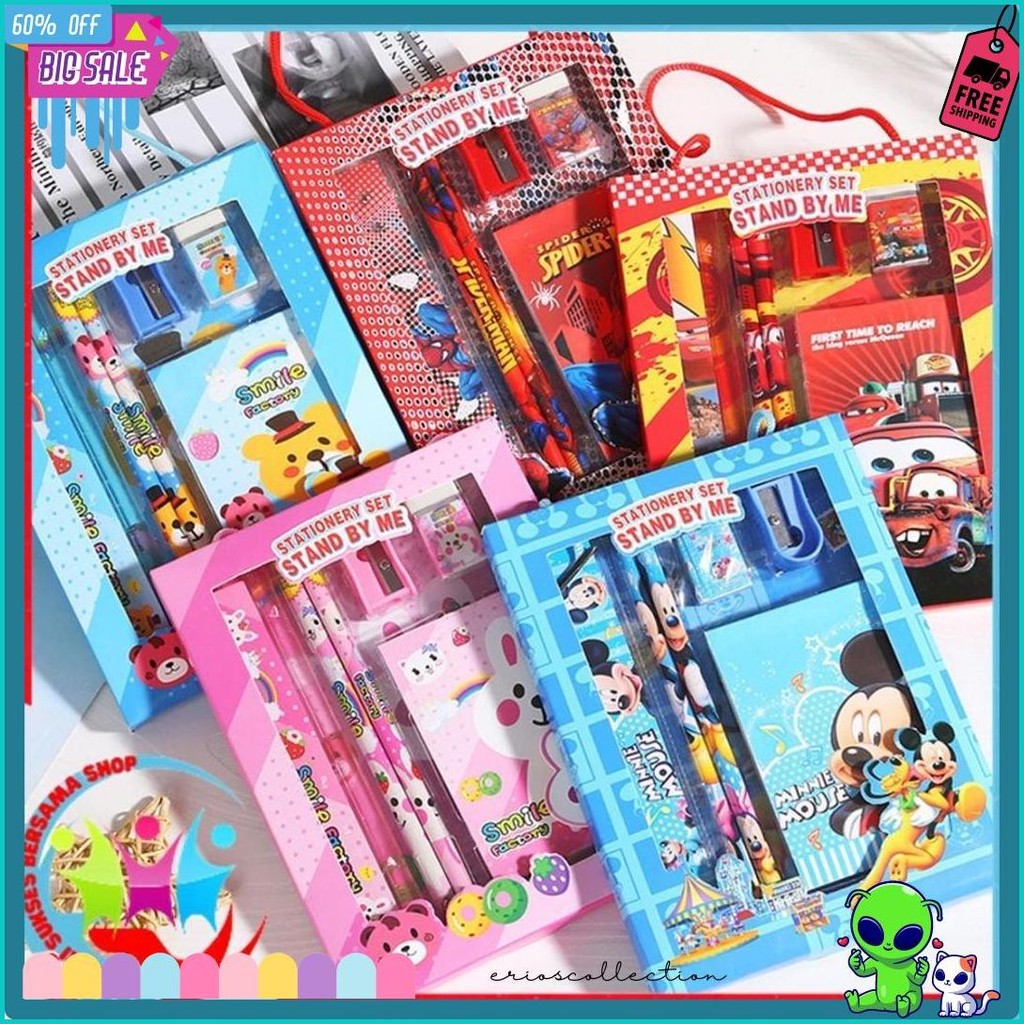 

Msbs Alat Tulis Set 6In1 Stationery Set Lucu Karakter Set Perlengkapan Alat Tulis Sekolah Anak-Anak Tk Murah Diskon Setengah Harga