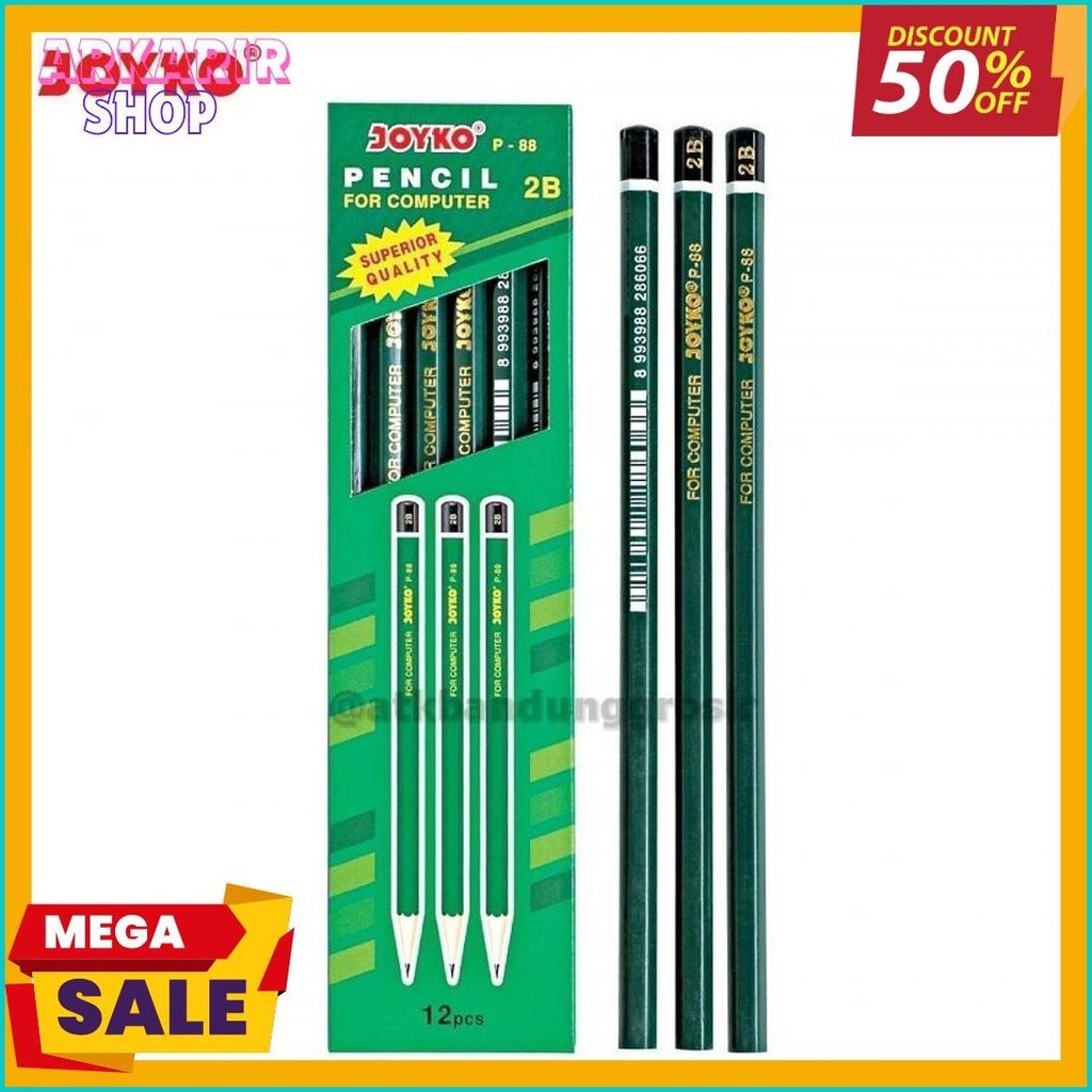 

Pensil Joyko P 88 2B Pensil Ujian Hexagonal - 1 Pack Diskon Setengah Harga