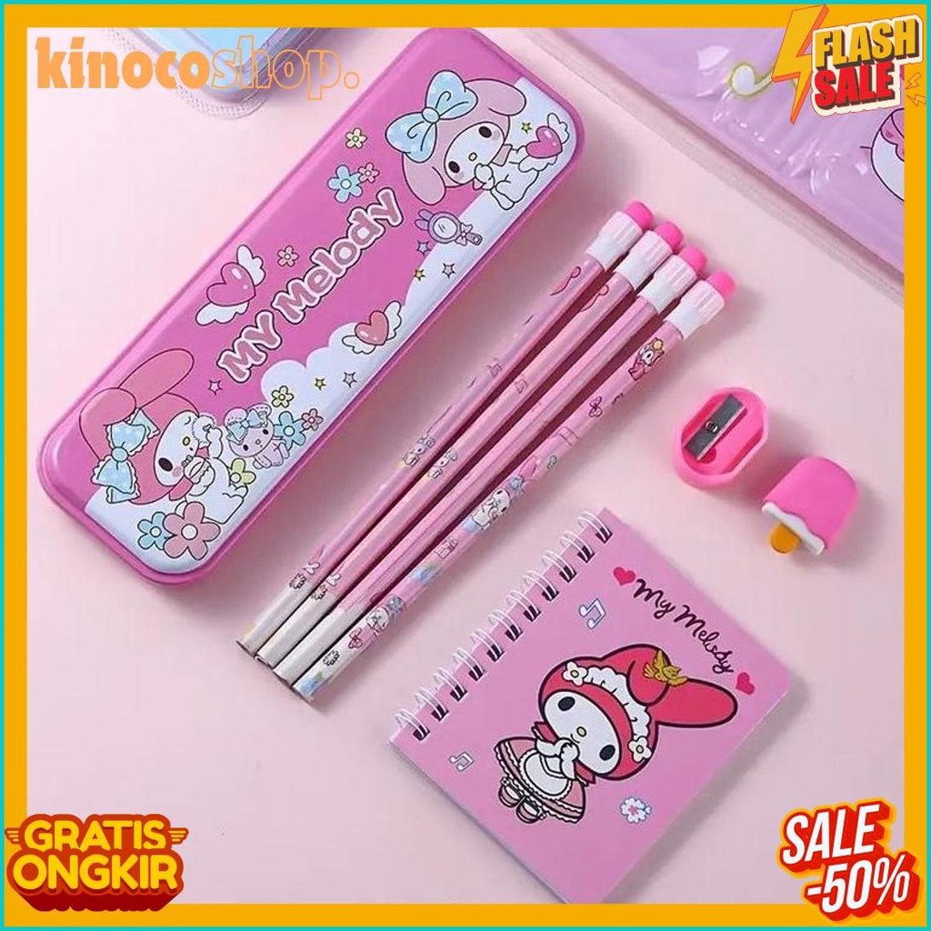 

Paket Alat Tulis Sekolah Anak Lengkap Motif Sanrio Labubu 8 In 1 Stationary Set Box Hadiah Lucu Diskon Setengah Harga