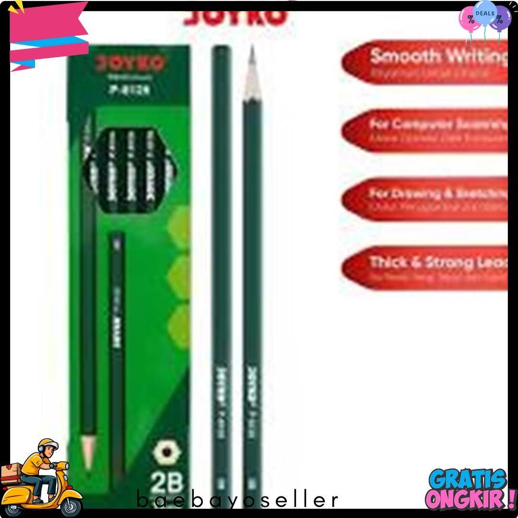 

Pensil Joyko P-8126 2B Hexagonal Grip 12 Pcs Diskon