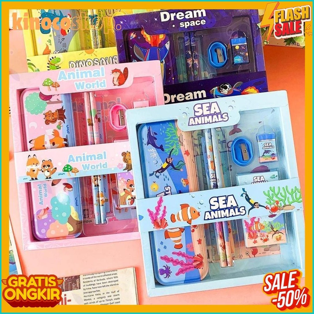 

Kyopta Kotak Pensil Anak Set Stationery Untuk Hadiah Anak Sekolah Kotak Pensil Anak Karakter Alat Tulis Lengkap Diskon