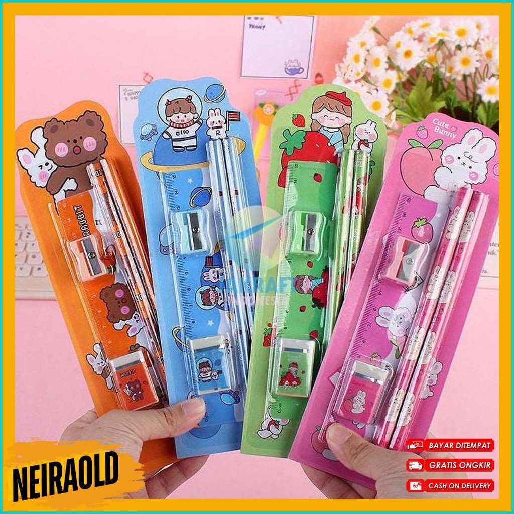 

(1 Set) Paket Alat Tulis Isi 5 Squeezy Ss-Sq5116 Study Set Souvenir Sekolah Stationery Anak Diskon Setengah Harga