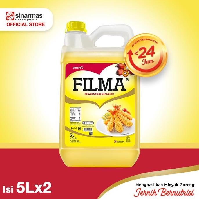 

Filma Minyak Goreng Jerigen 5L Twinpack | Cocok Untuk Usaha Diskon!