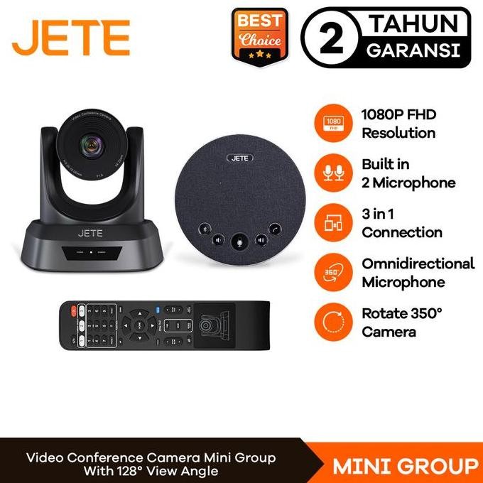 Tersedia JETE PTZ Webcam Video Conference 3X Zoom - Kamera Meeting - Garansi Resmi 2 Tahun