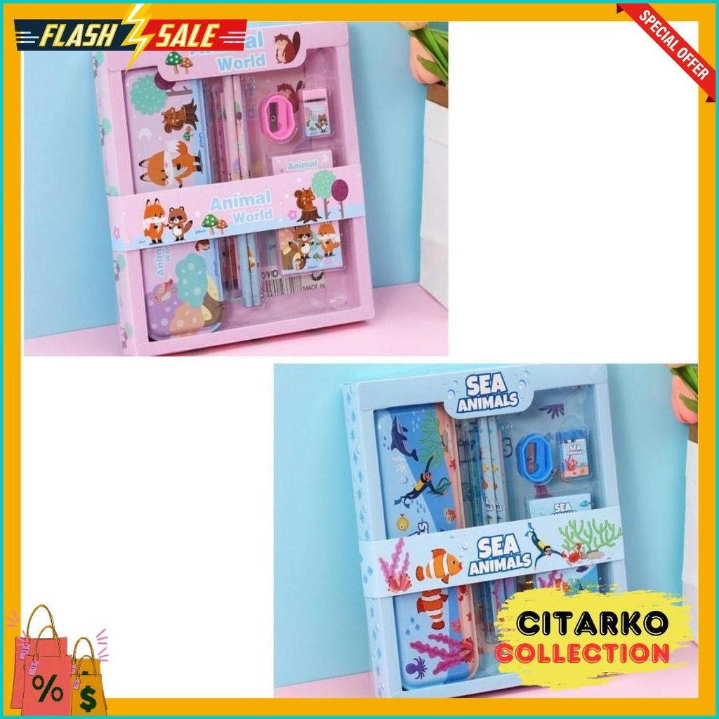 

Study Set Stationery Pensil Set Paket Alat Tulis Sekolah Krkter Spiderman/ Frozen/Unicorn 8015 Terlengkap Dan Termurah